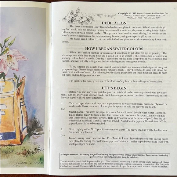 Watercolor Instruction Books Set of 4 Susan Scheewe Production - Picture 9 of 10